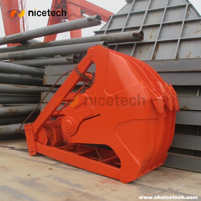 5CBM heavy duty Four rope dredging grab wit dreding teeth
