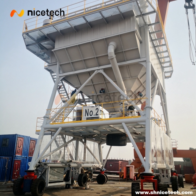 50cbm Self Driven High Capacity Movable Dust Proof Port Hopper