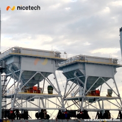 50cbm rubber-tyred movable distproof hopper