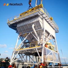 50cbm Self Driven High Capacity Movable Dust Proof Port Hopper