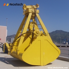 8 CBM Four rope control mechnical grab bucket  for coal working  operation on Wharf