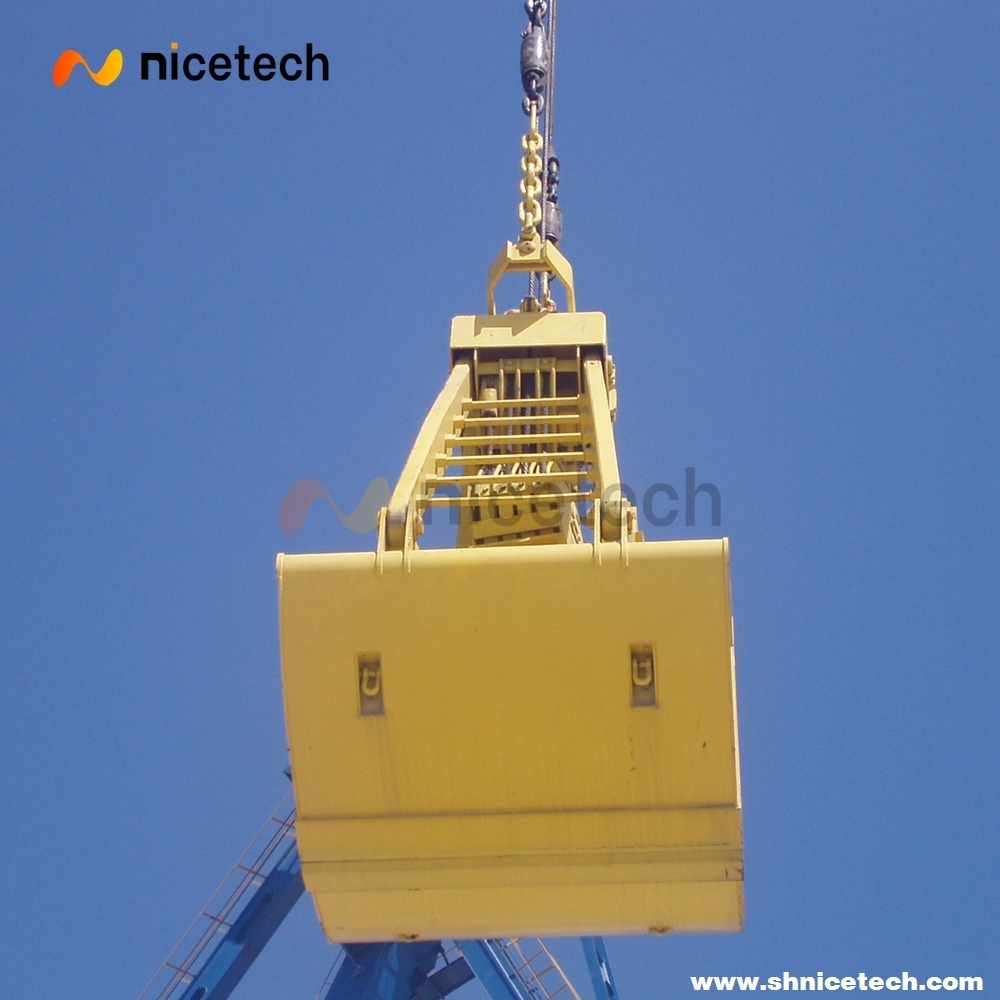 8 CBM Four rope control mechnical grab bucket  for coal working  operation on Wharf