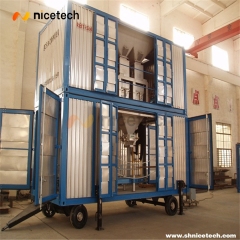 Single line Port Discharge container type movable filling and bagging machine