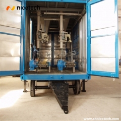 Single line Port Discharge container type movable filling and bagging machine