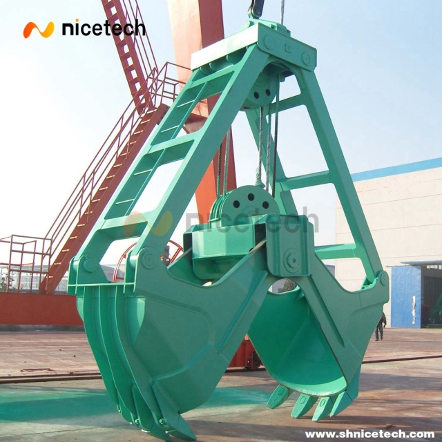 5CBM heavy duty Four rope dredging grab wit dreding teeth