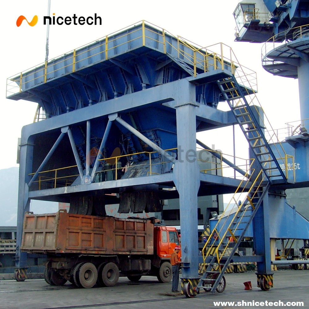 Jetty Use rail-mounted Double Truck Bulk Cargo Loading Unloading Hopper