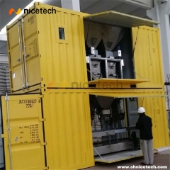Port Use Double Line Containerized Weighing Bagging Machine in movable container