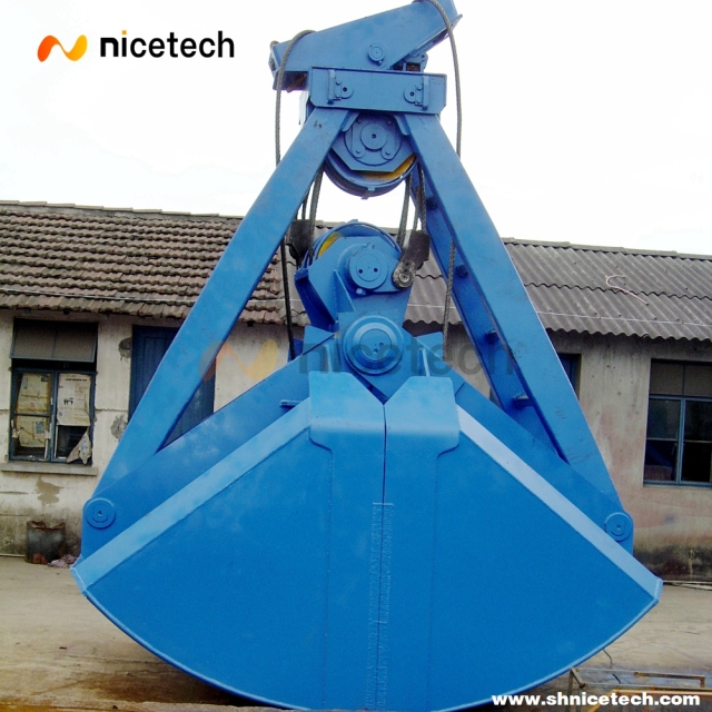 15 CBM Four rope control mechnical clamshell grab bucket