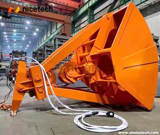 22 CBM Four rope control mechnical clamshell grab bucket