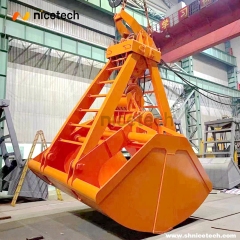22 CBM Four rope control mechnical clamshell grab bucket