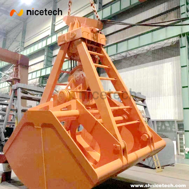 22 CBM Four rope control mechnical clamshell grab bucket