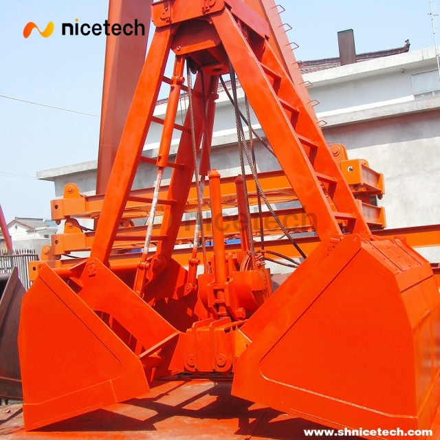 Single Rope Touch Down Open Grab Bucket