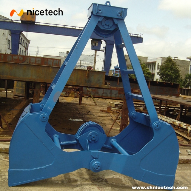 15 CBM Four rope control mechnical clamshell grab bucket