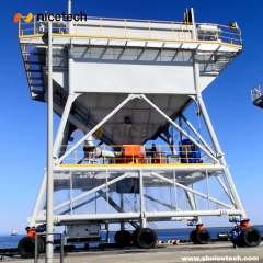 50cbm rubber-tyred movable distproof hopper