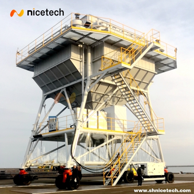 50cbm Self Driven High Capacity Movable Dust Proof Port Hopper