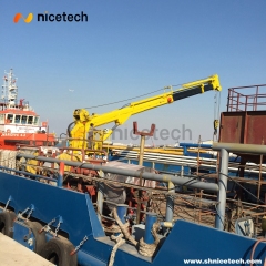 Ship Lifting Machine Electro-Hydraulic Telescopic Knuckle Boom Marine Deck Crane