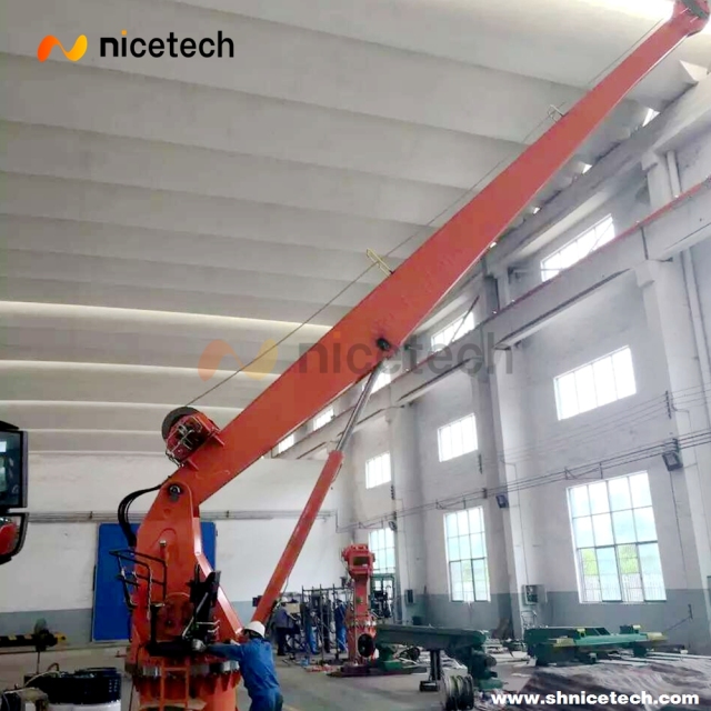 1.5T 16M Pedestal Marine Ship Hydraulic  Knuckle  Crane