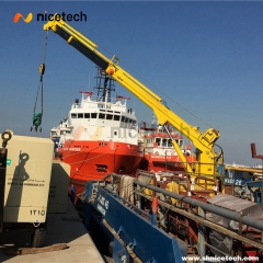 Marine Ship Hydraulic foldable Telescoping Knuckle marine Crane