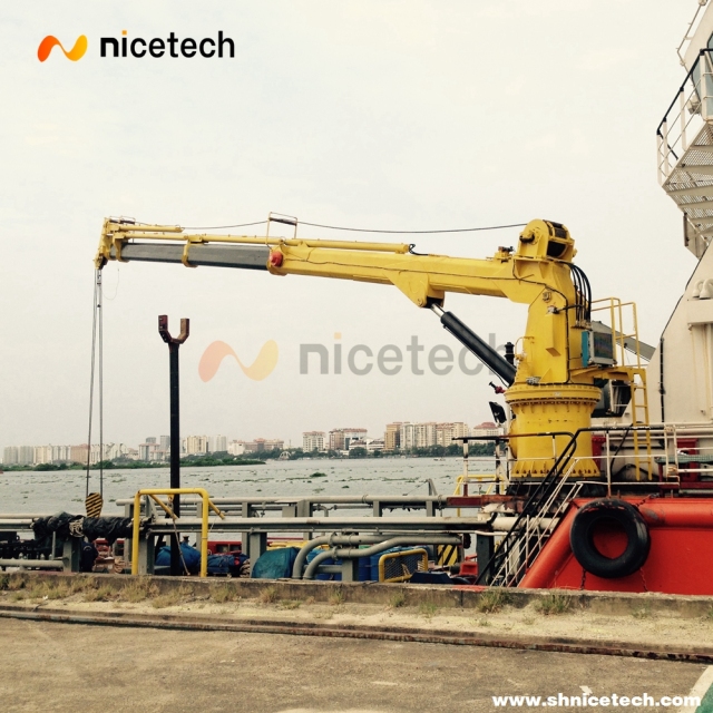 1.5T 16M Pedestal Marine Ship Hydraulic  Knuckle  Crane