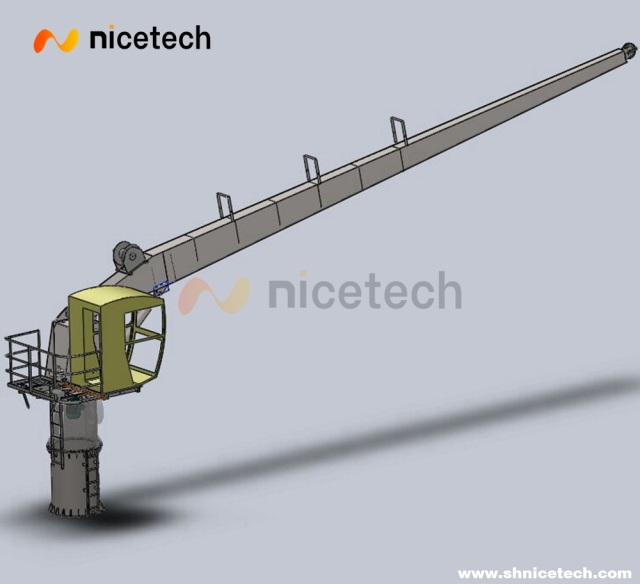 1.5T 16M Pedestal Marine Ship Hydraulic  Knuckle  Crane