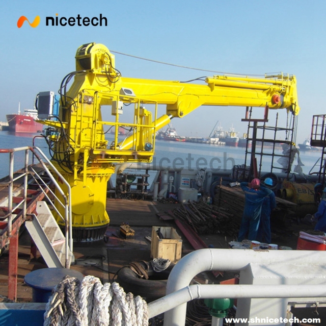 Marine Ship Hydraulic foldable Telescoping Knuckle marine Crane