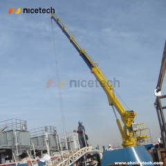 Marine Ship Hydraulic foldable Telescoping Knuckle marine Crane