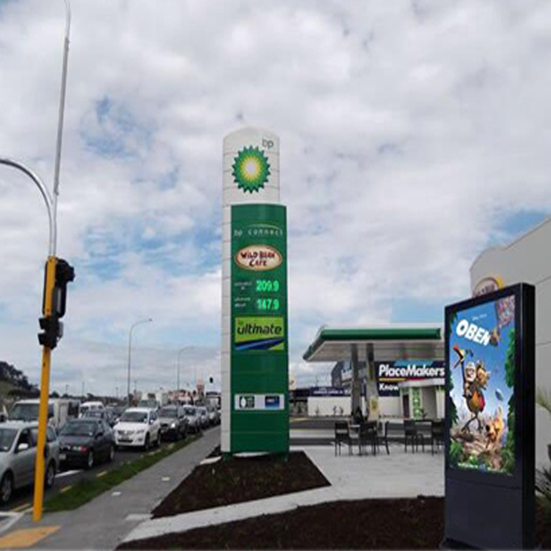 1360X600mm outdoor P6 full color shop advertising board programmable vertical led advertising display