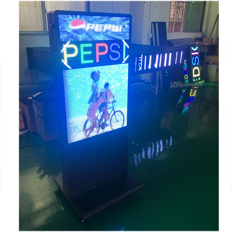 1360X600mm outdoor P6 full color shop advertising board programmable vertical led advertising display
