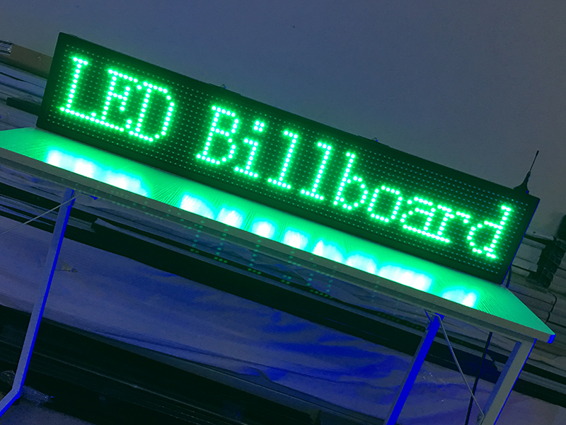 40X8 inch P10 indoor green LED sign wireless and usb programmable rolling information 1000x200MM led display screen