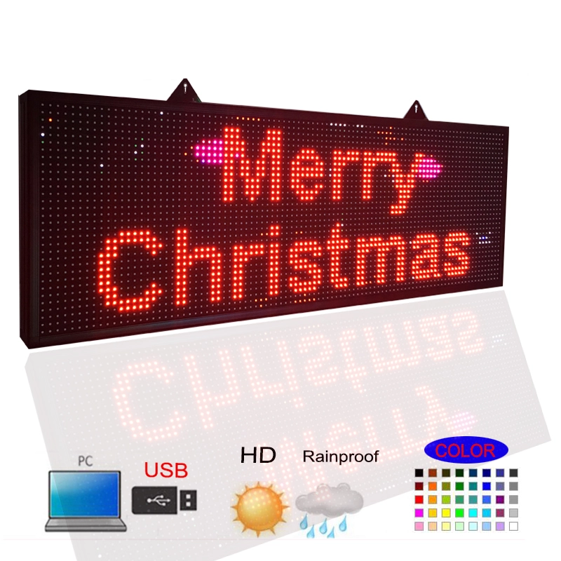 Led Sign With Removable Graphics Programmable led sign full color 39