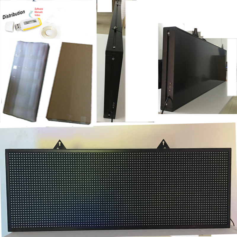 Programmable led sign full color 52"X14" high brightnessP10mm outdoor smd Scrolling text LED display
