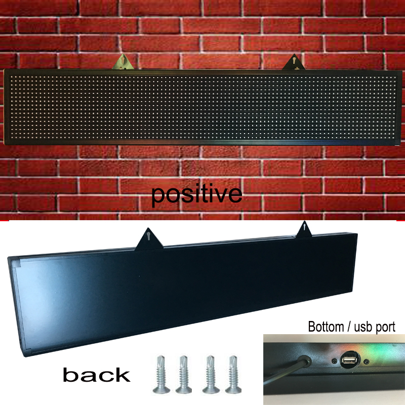 outdoor 52''x8'' INCH 1/4 scan RGB P10 full color LED sign Support USB computer WiFi edit for Advertising media LED Display