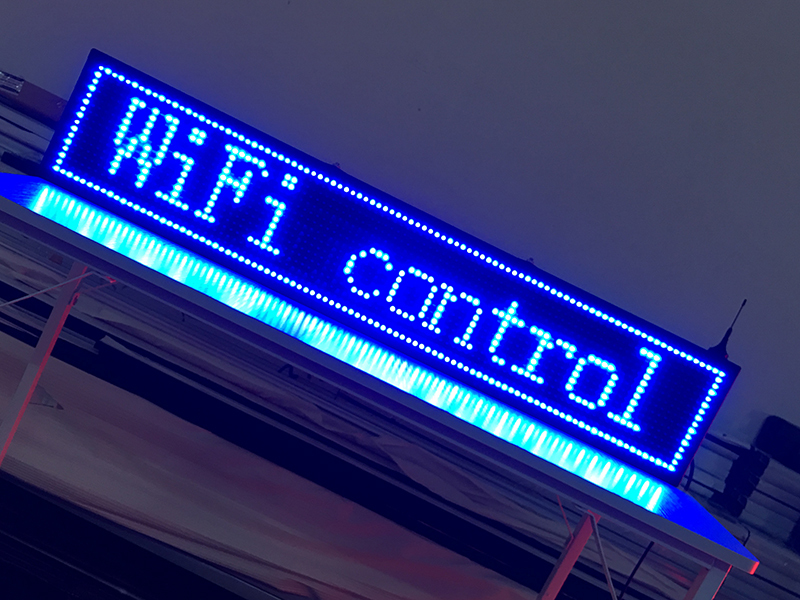 40X8 inch P10 indoor blue LED sign wireless and usb programmable rolling information 1000x200MM led display screen