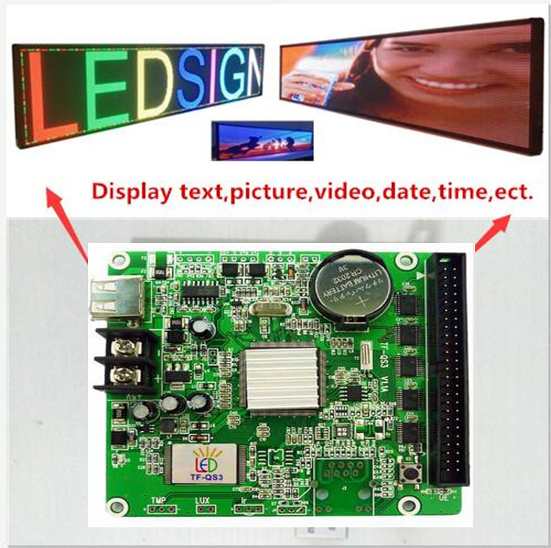 Asynchronous full-color control card TF-QS3/ LED display full color grayscale video card 256M