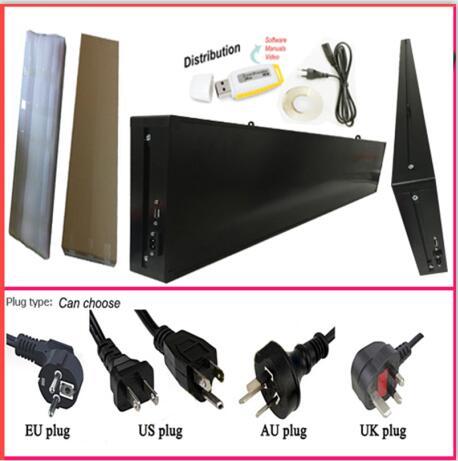 40x9 inch full color indoor led sign and usb wifi programmable scrolling information LED display