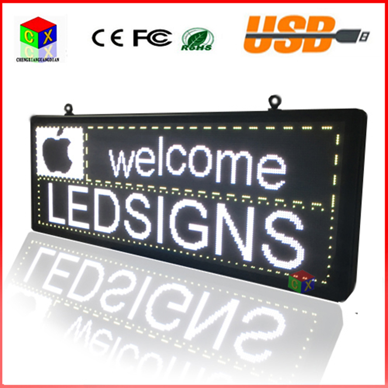 40''X15''RGB full color LED sign support scrolling text LED advertising screen / programmable  outdoor LED display