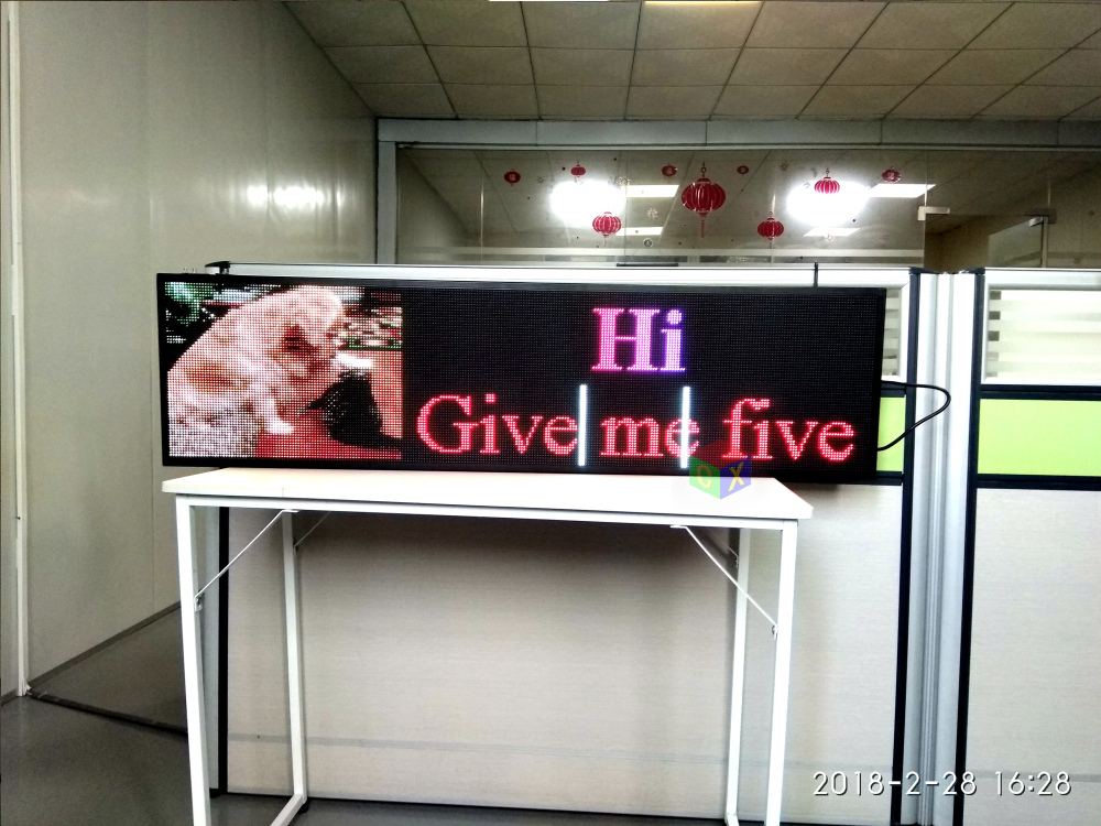 P5 Indoor full color LED display 1320X360mm scrolling text,video LED screen