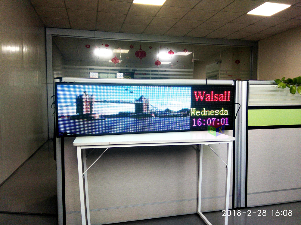 P5 Indoor full color LED display 1320X360mm scrolling text,video LED screen