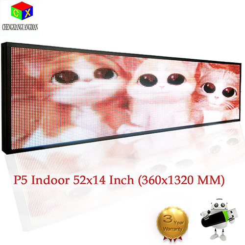 P5 Indoor full color LED display 1320X360mm scrolling text,video LED screen