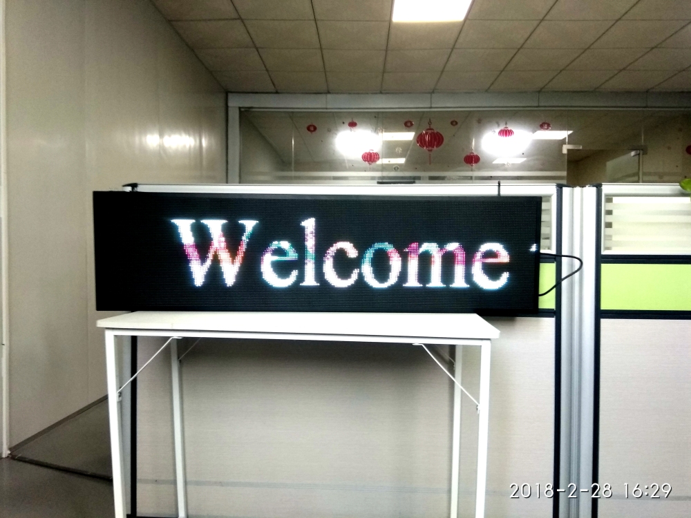 P5 Indoor full color LED display 1320X360mm scrolling text,video LED screen