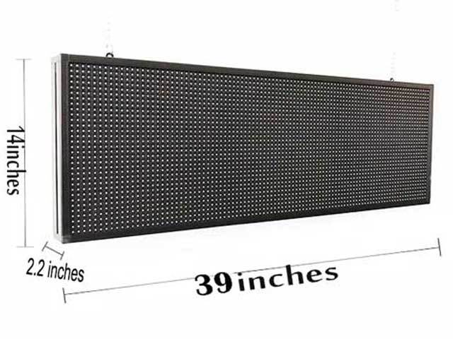 CX PH10mm WiFi Sign 39 x 14 inch  Outdoor Led Sign Scrolling Message Board RGB Full Color Display with SMD Technology for Advertising and Business