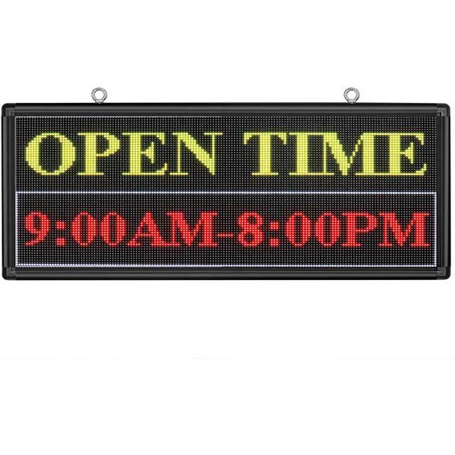 Scrolling LED sign PH6mm  63''x18'' outdoor full color support text image video use WiFi and USB programmable LED advertising display board