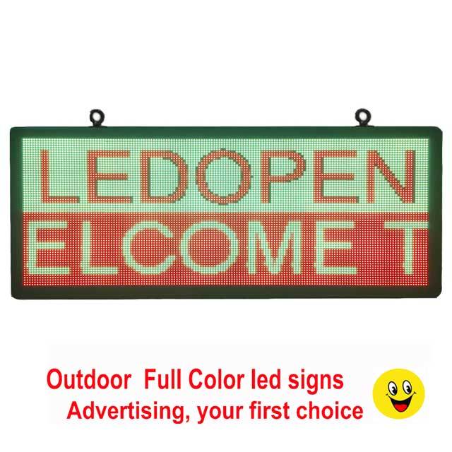 CX PH6mm Outdoor LED Scrolling Sign 40'' x 18'' Full Color WiFi + USB Programmable LED Sign with High Resolution High Brightness, Support Video Image