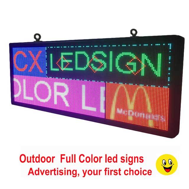 Scrolling LED sign PH6mm  63''x18'' outdoor full color support text image video use WiFi and USB programmable LED advertising display board