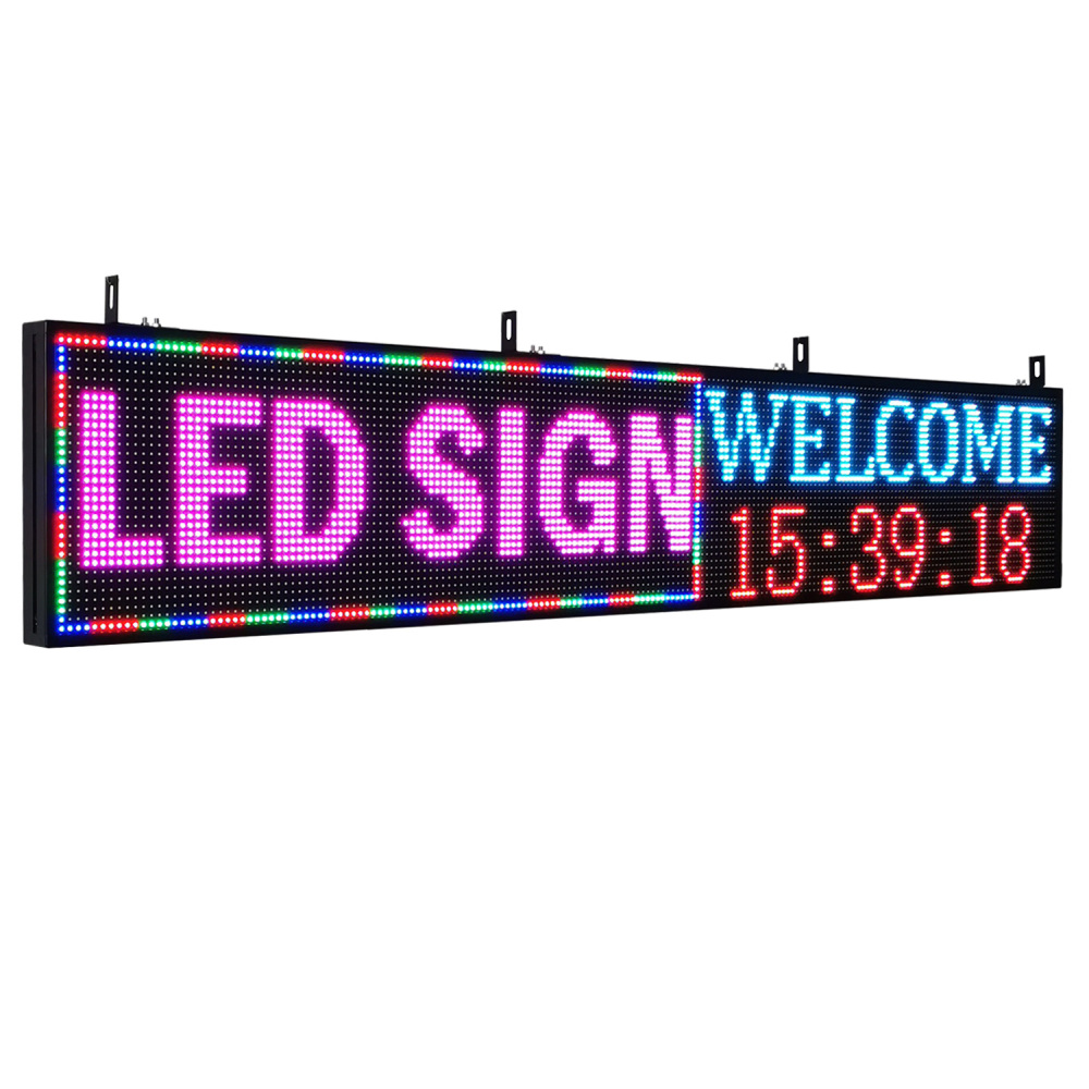 CX PH6mm WiFi Sign 199x45cm Outdoor USB Led Sign Scrolling Message Board RGB Full Color Display with SMD Technology for Advertising and Business