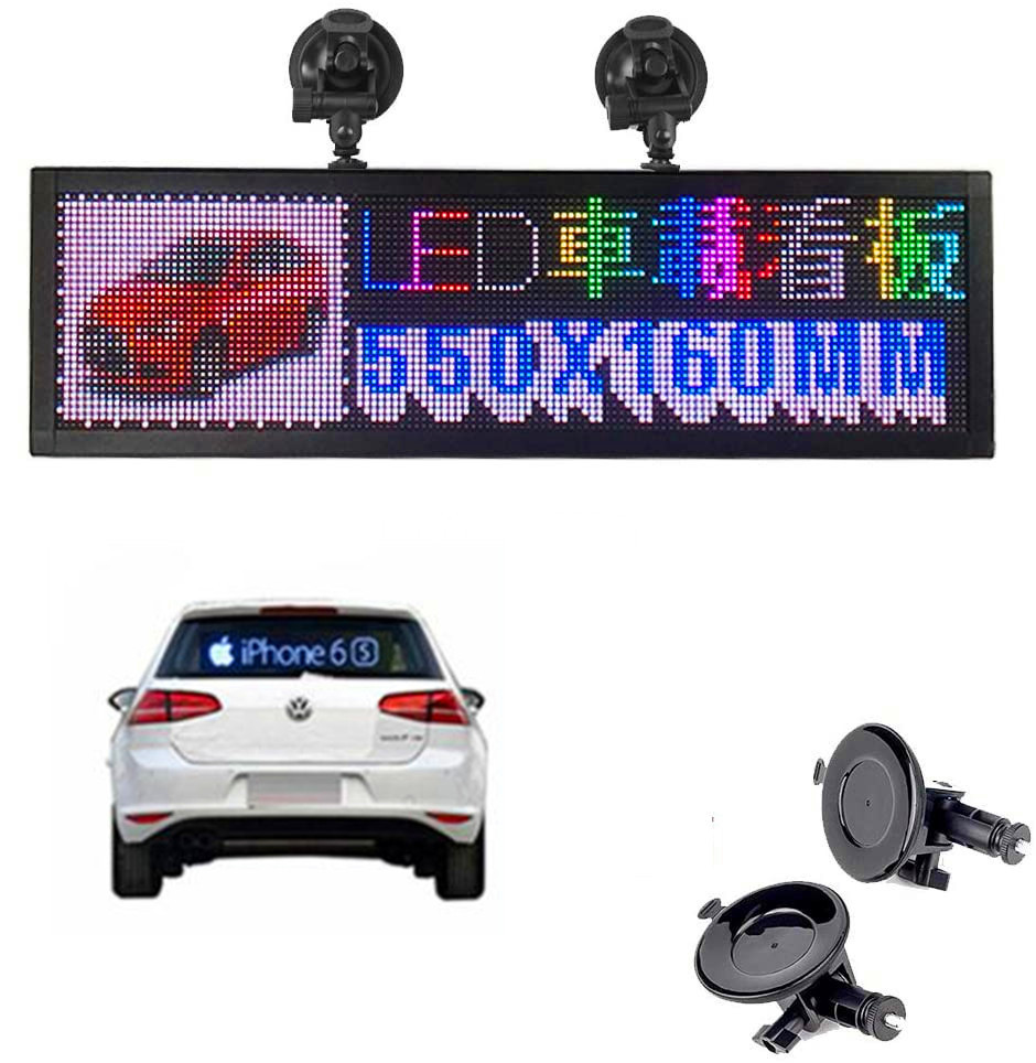 12v Car P4MM 32*128 Pixels RGB Led Sign full color Programmable scrolling information Multi-functio LED taxi display panel