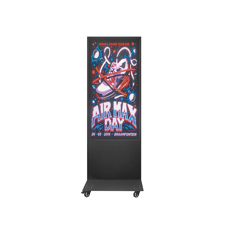 59"x21" outdoor vertical programmable led advertising sign P3.91 full-color scrolling message board for advertising and business display
