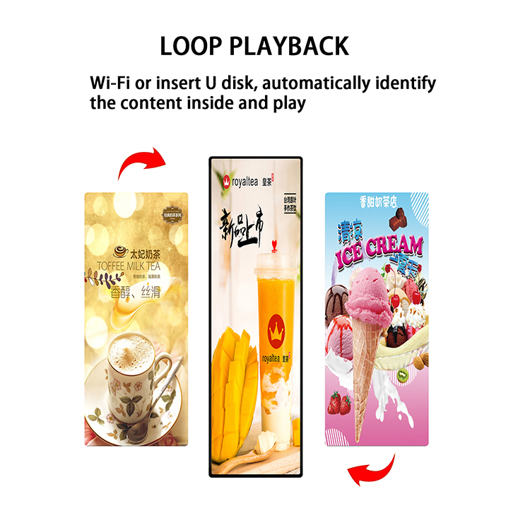 78"x25" indoor vertical programmable led advertising display P3 diagonal supports full-color scrolling message board, used for advertising and commerc