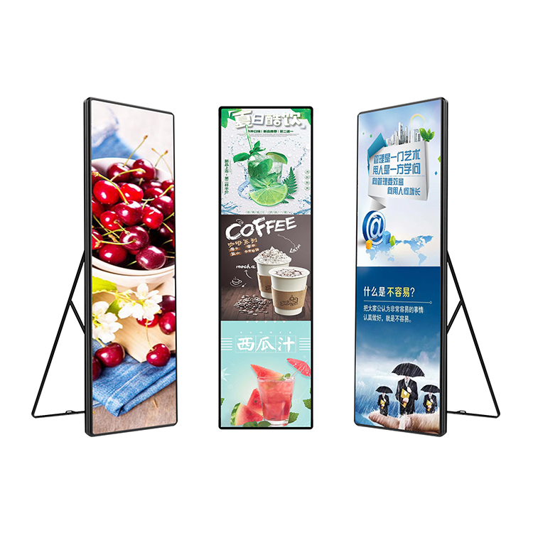 78"x25" indoor vertical programmable led advertising display P3 diagonal supports full-color scrolling message board, used for advertising and commerc