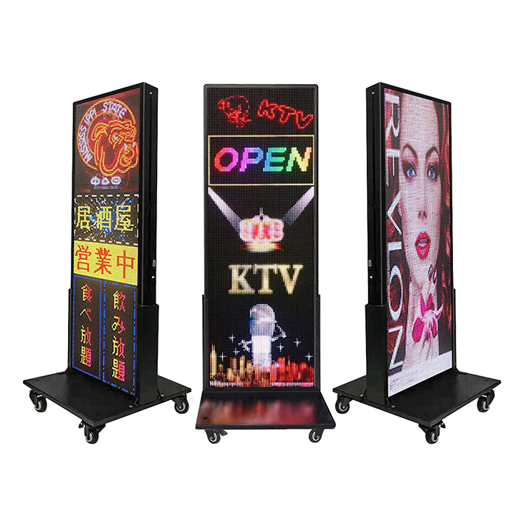 39"x14" outdoor vertical programmable led advertising sign P5 full-color scrolling message board for advertising and business display